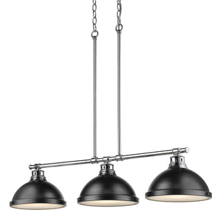 Buy chrome-with-matte-black-glass Duncan Pendant by Golden