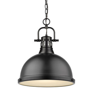 Buy matte-black-with-matte-black-glass Duncan Outdoor (Damp) Pendant by Golden