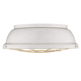 Buy french-white-with-french-white-glass Bartlett Outdoor (Damp) Flush Mount Ceiling Light by Golden