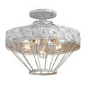 Ferris Outdoor (Damp) Semi-Flush Mount Ceiling Light by Golden