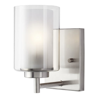 Buy brushed-nickel-with-satin-etched-glass Elmwood Park Vanity by Generation Lighting