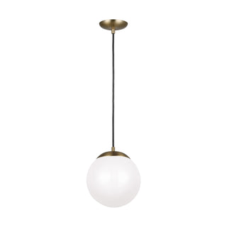 Buy satin-brass-with-smooth-white-glass Leo - Hanging Globe Outdoor (Damp) Pendant by Visual Comfort Studio