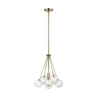 Buy satin-brass Bronzeville Outdoor (Damp) Pendant by Visual Comfort Studio
