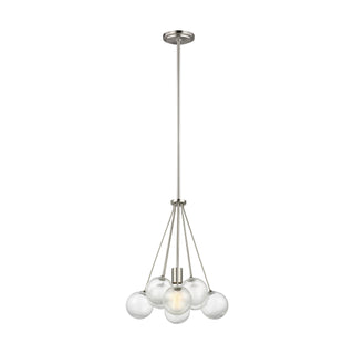 Buy brushed-nickel Bronzeville Outdoor (Damp) Pendant by Visual Comfort Studio