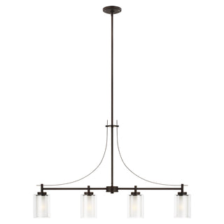 Buy bronze-with-satin-etched-glass Elmwood Park Outdoor (Damp) Pendant by Generation Lighting