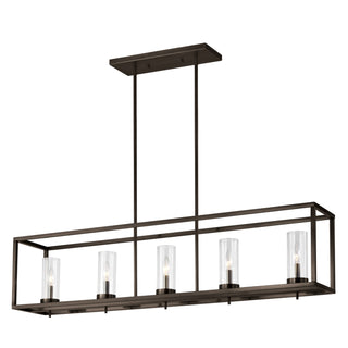 Buy brushed-oil-rubbed-bronze-with-clear-glass Zire Outdoor (Damp) Pendant by Visual Comfort Studio