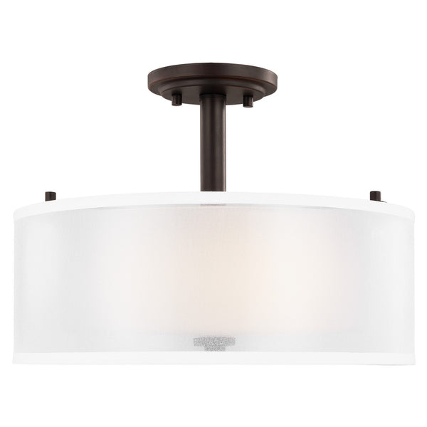 Elmwood Park Outdoor (Damp) Semi-Flush Mount Ceiling Light by Generation Lighting