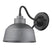 Gray with Gray, Metal Bowl Shaped Shade 13.75``x12``x12`` Glass