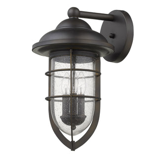 Buy oil-rubbed-bronze-with-clear-seedy-glass-urn-shaped-globe-10-25-x6-8-x6-8-glass Dylan Wall Lantern by Acclaim Lighting