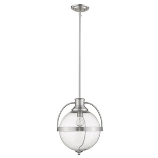 Buy satin-nickel-with-clear-glass-globe-11-75-x11-25-x11-25-glass Kassian Pendant by Acclaim Lighting