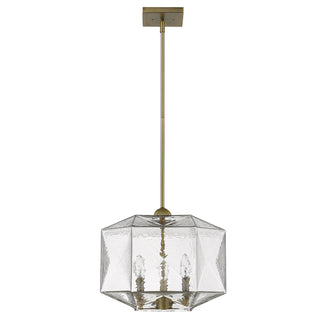 Buy brass-with-clear-faceted-abstract-glass-globes-12-25-x16-x16-glass-and-clear-textured-shade Loft Pendant by Acclaim Lighting