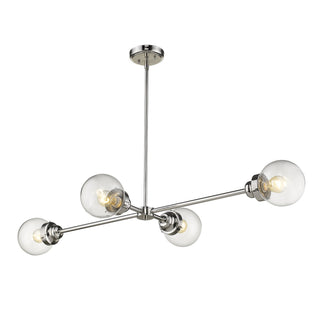 Buy polished-nickel-with-clear-glass-globes-5-75-x6-x6-glass-and-clear-shade Portsmith Pendant by Acclaim Lighting