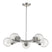 Polished Nickel with Clear, Glass Globes 5.75``x6``x6`` Glass and Clear Shade