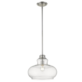Buy satin-nickel-with-clear-urn-shaped-glass-globe-9-75-x13-75-x13-75-glass Torrel Pendant by Acclaim Lighting