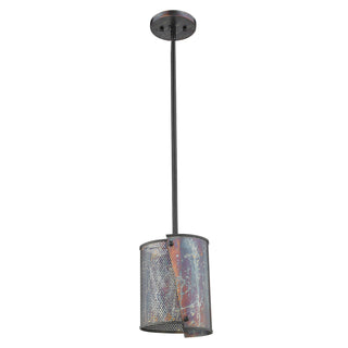 Buy bronze-patina-with-bronze-patina-metal-drum-shade-9-5-x7-5-x7-5-glass Ryker Pendant by Acclaim Lighting