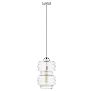 Buy polished-nickel-with-clear-abstract-shaped-glass-globes-15-5-x9-75-x9-75-glass Ballina Mini Pendant by Acclaim Lighting
