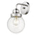 Polished Nickel with Clear, Glass Globe 5.75``x6``x6`` Glass