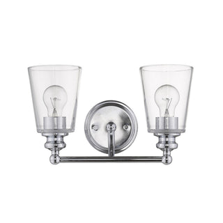 Buy chrome-with-clear-cone-shaped-glass-shade-5-75-x4-75-x4-75-glass Ceil Vanity by Acclaim Lighting
