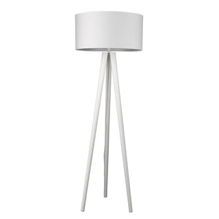 Buy white-with-white-fabric-drum-shade-glass Tourer Floor Lamp by Acclaim Lighting