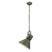 Green with Green Metal Cone Shaped Shade W/ White Interior 10.5``x17.5``x17.5`` Glass