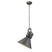 Gray with Gray Metal Cone Shaped Shade W/ White Interior 10.5``x17.5``x17.5`` Glass