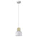 White with White Metal Drum Shade 4.6``x6.3``x6.3`` Glass