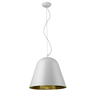 Buy white-with-white-metal-cone-shaped-shade-w-gold-leaf-interior-15-x18-x18-glass Knell Pendant by Acclaim Lighting