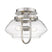 Satin Nickel with Clear Glass Drum Shade 7.375``x16.5``x16.5`` Glass and Clear Shade