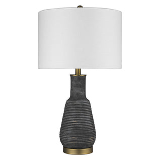 Buy brass-with-seasalt-linen-drum-shade-glass Trend Home Table Lamp by Acclaim Lighting