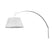 White with White Fabric Tapered Drum Shade 10``x19.5``x19.75`` Glass and White Shade