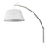 White with White Fabric Tapered Drum Shade 9``x17.75``x17.75`` Glass and White Shade