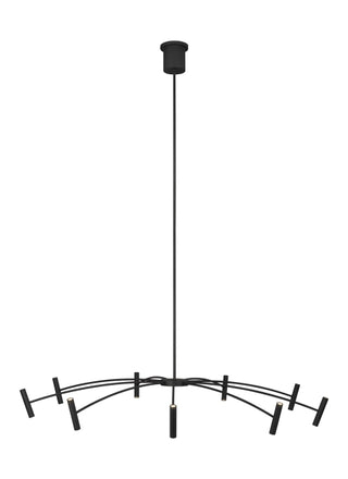 Buy matte-black-with-aluminum-glass-and-metal-shade Aerial Outdoor (Damp) Chandelier by Visual Comfort Modern