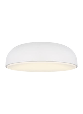 Buy matte-white-with-acrylic-glass-and-white-shade Kosa Outdoor (Damp) Flush Mount Ceiling Light by Visual Comfort Modern