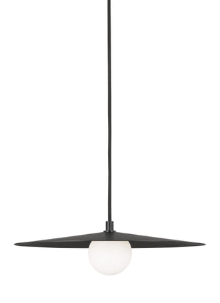 Buy matte-black-with-glass-glass Pirlo Outdoor (Damp) Pendant by Visual Comfort Modern