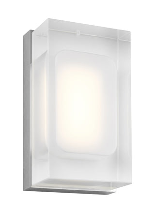 Buy chrome-with-crystal-glass Milley Outdoor (Damp) Sconce by Visual Comfort Modern