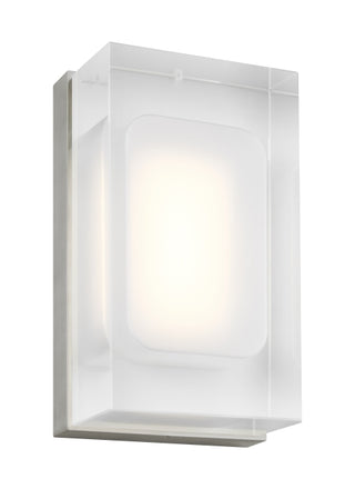 Buy satin-nickel-with-crystal-glass Milley Outdoor (Damp) Sconce by Visual Comfort Modern