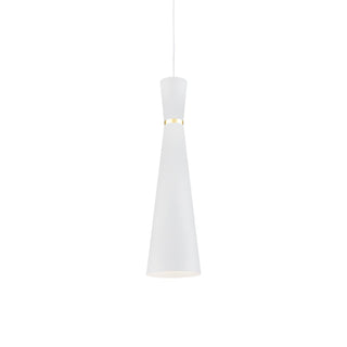Buy white-with-gold-detail Vanderbilt Pendant by Kuzco Lighting