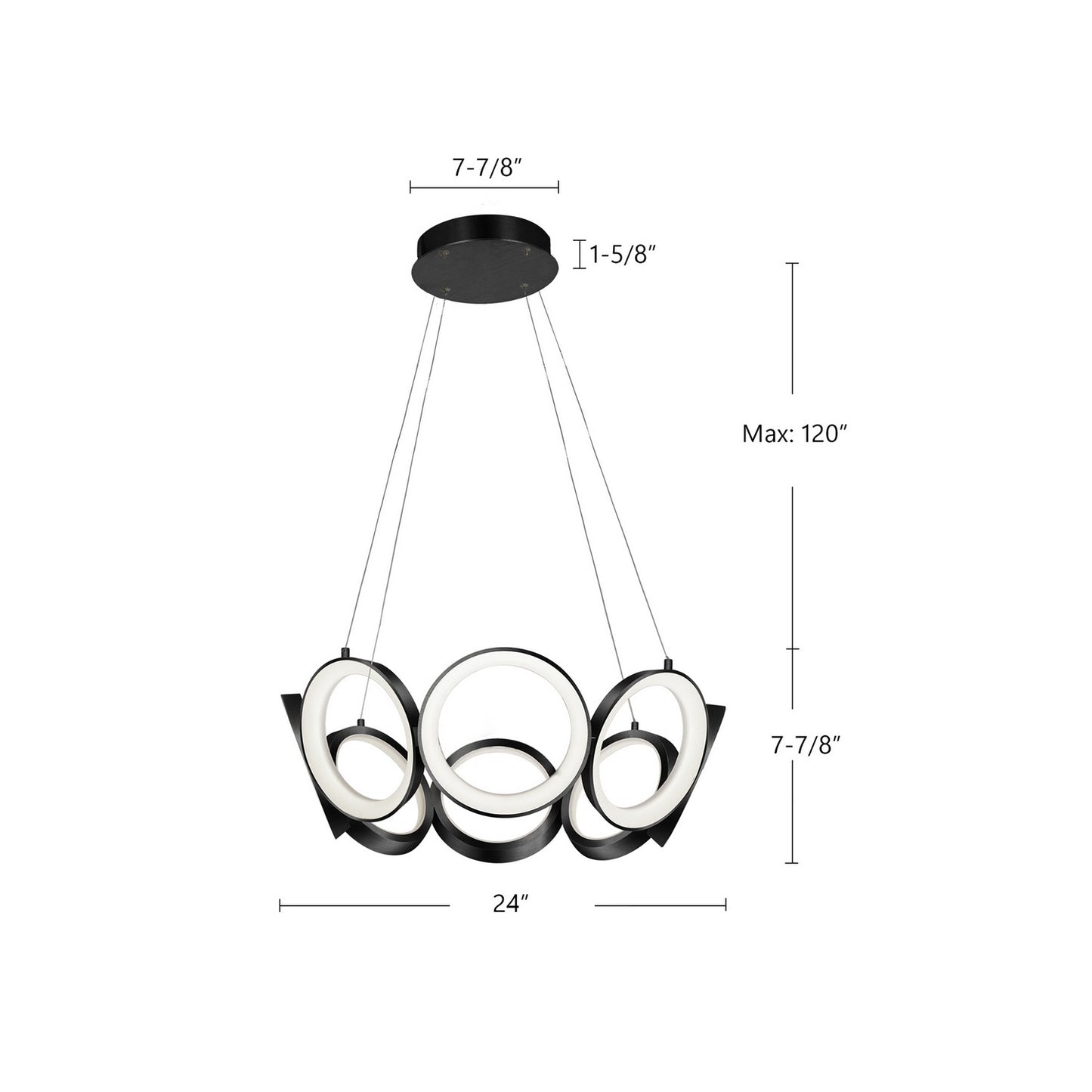 Kuzco Lighting-CH94824-BK|ALT|1