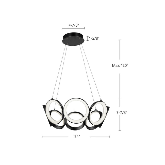 Kuzco Lighting-CH94824-BK|ALT|1