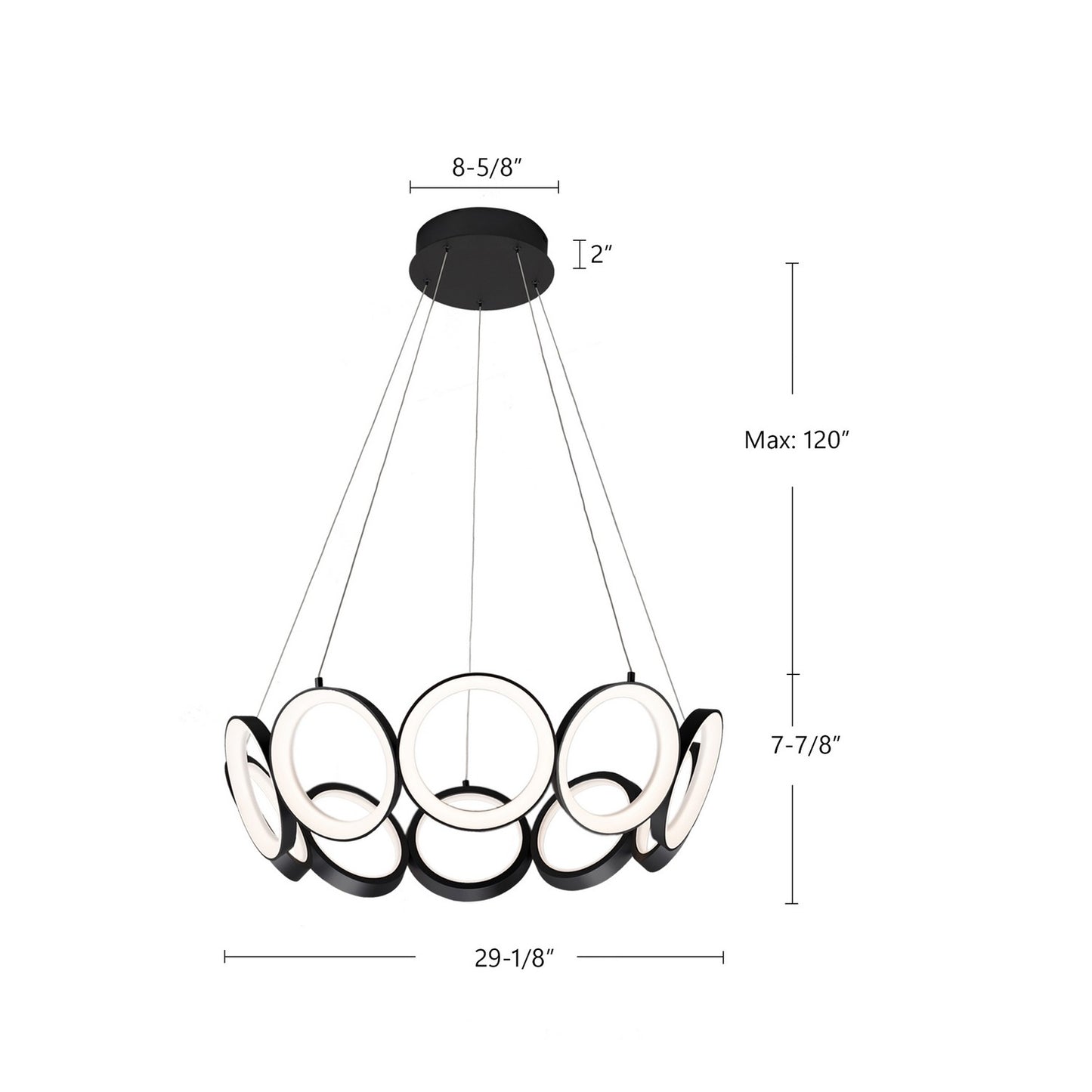 Kuzco Lighting-CH94829-BK|ALT|1