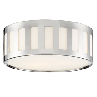Buy polished-nickel Kendal Outdoor (Damp) Flush Mount Ceiling Light by Crystorama