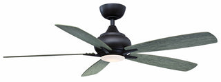 Buy matte-greige-finish-with-weathered-wood-blades Doren Ceiling Fan with Light by Fanimation