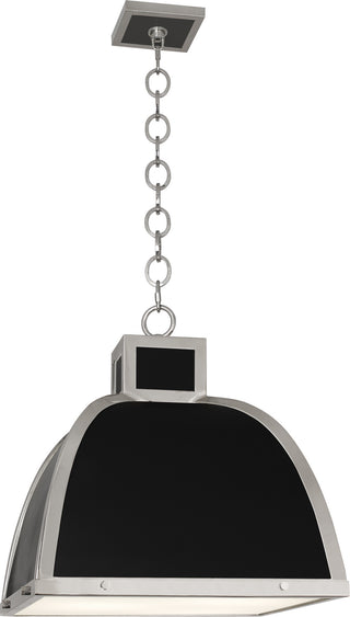 Buy matte-black-painted-w-polished-nickel Ranger Pendant by Robert Abbey