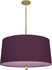 Modern Brass with Greenhow Grape Fabric Shade With Ludwell Lilac Lining Glass