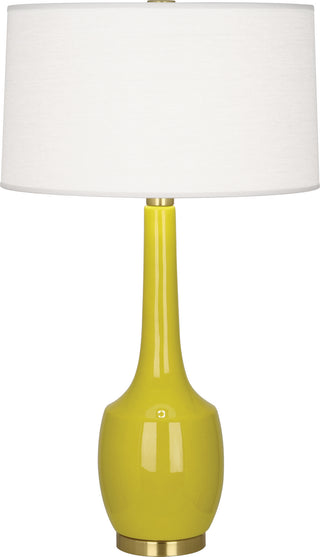 Buy citron-glazed-ceramic-w-antique-brass Delilah Table Lamp by Robert Abbey