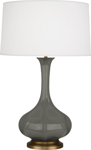 Buy ash-glazed-ceramic-w-aged-brass Pike Table Lamp by Robert Abbey