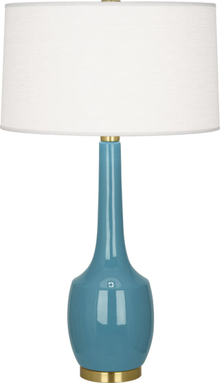 Buy steel-blue-glazed-ceramic Delilah Table Lamp by Robert Abbey