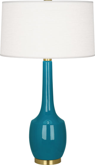 Buy peacock-glazed-ceramic Delilah Table Lamp by Robert Abbey