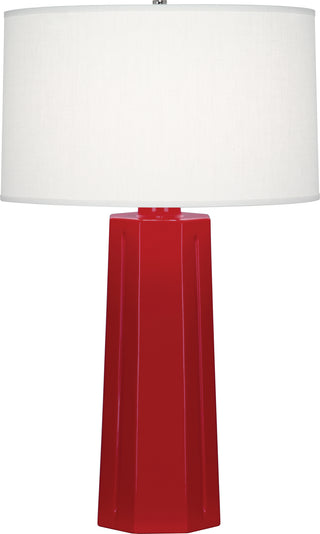 Buy ruby-red-glazed-ceramic Mason Table Lamp by Robert Abbey