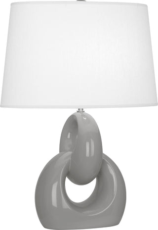 Buy smokey-taupe-glazed-ceramic-w-polished-nickel Fusion Table Lamp by Robert Abbey